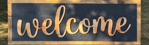 Handcrafted Wood Welcome Sign | Rustic Farmhouse Porch Decor