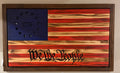 Handcrafted Wood American Flag | We the People, 1776 LED Wall Art (36x19.5")