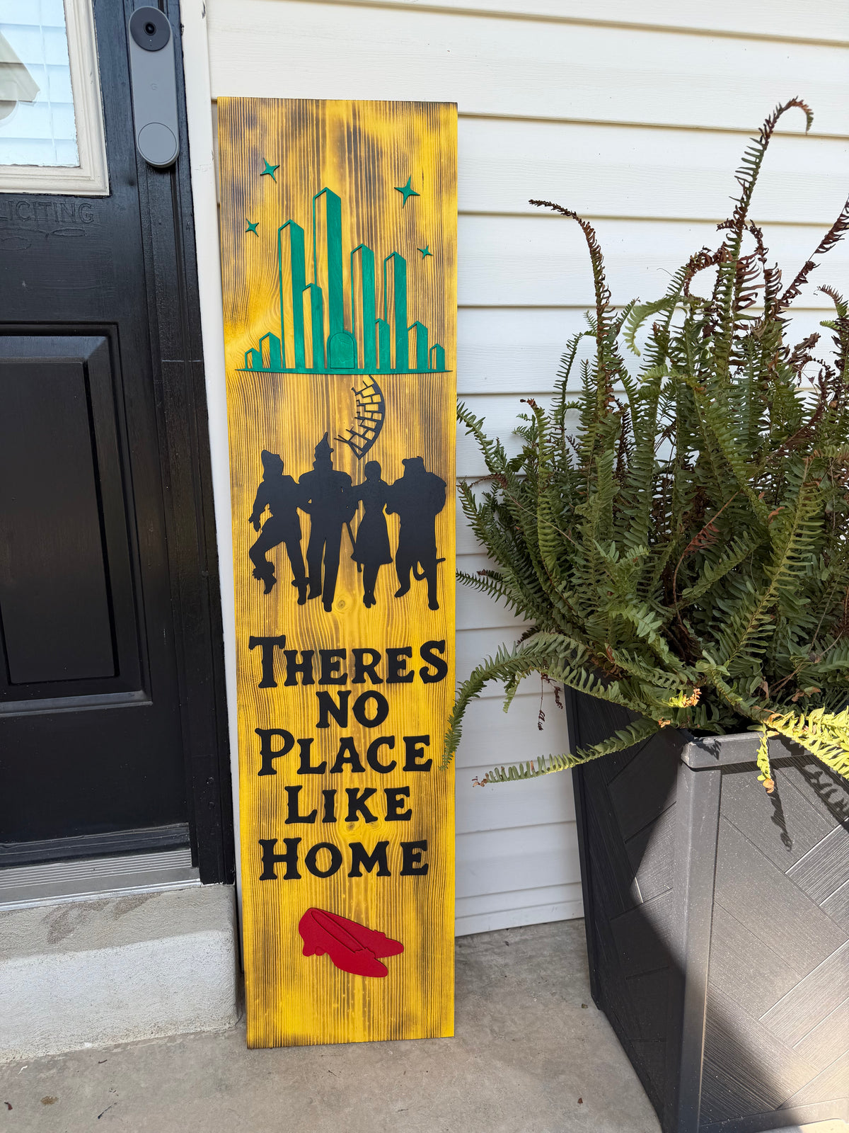 Wizard of Oz Porch Leaner – Handmade Rustic Wood Sign | 48" Dorothy Décor