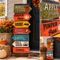 Rustic Fall Directional Sign | Porch Decor, Autumn Traditions (48x11.5)
