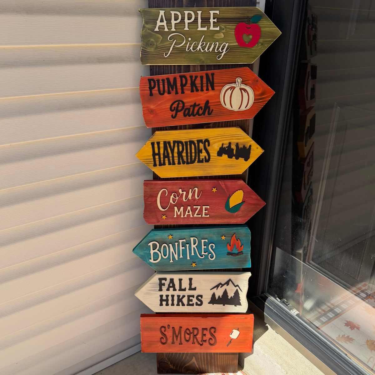 Rustic Fall Directional Sign | Porch Decor, Autumn Traditions (48x11.5)