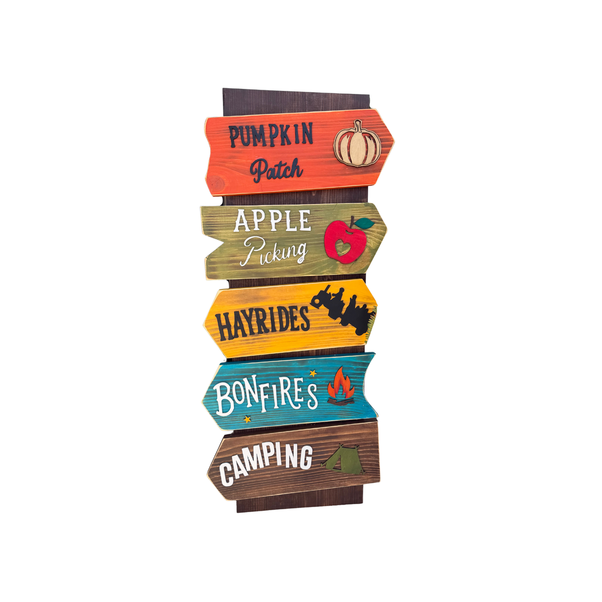 Rustic Fall Directional Sign Farmhouse Porch Decor, Autumn Traditions Handmade in the USA